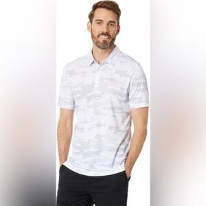 Travis Mathew Camo Polo Shirt Beachside Stealth White Golf Performance Men’s XL